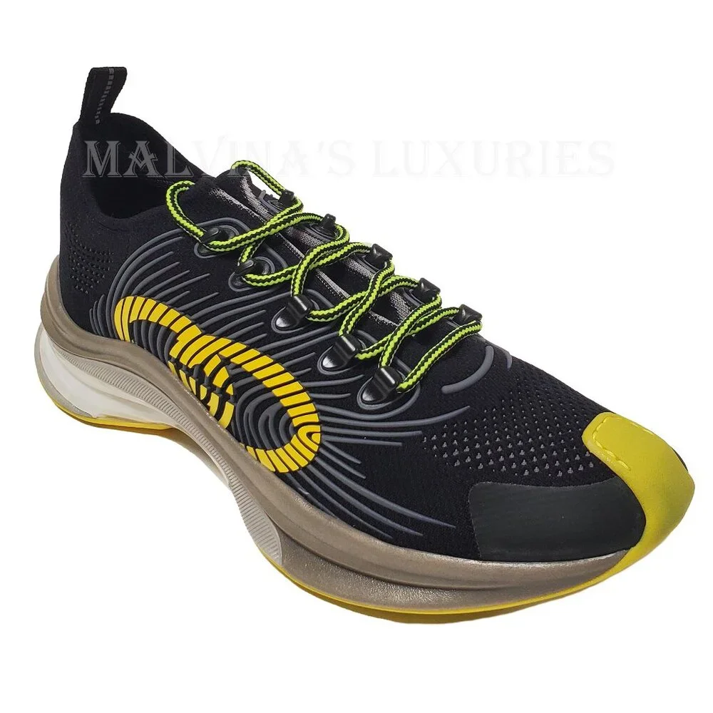 GUCCI SNEAKERS RUN RUBBER TRIMMED MESH SHOES w GG LOGO sz 11 11.5 - Picture 8 of 16